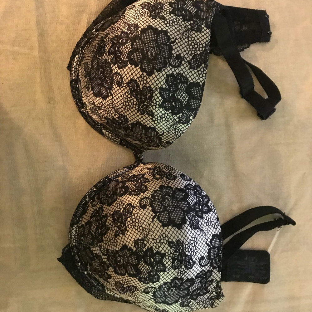 Ambrielle Black Lace Super Padded Bra 38C